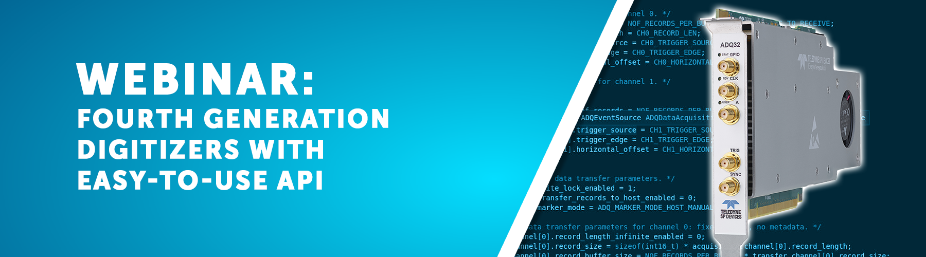 Fourth Generation Digitizers Webinar banner