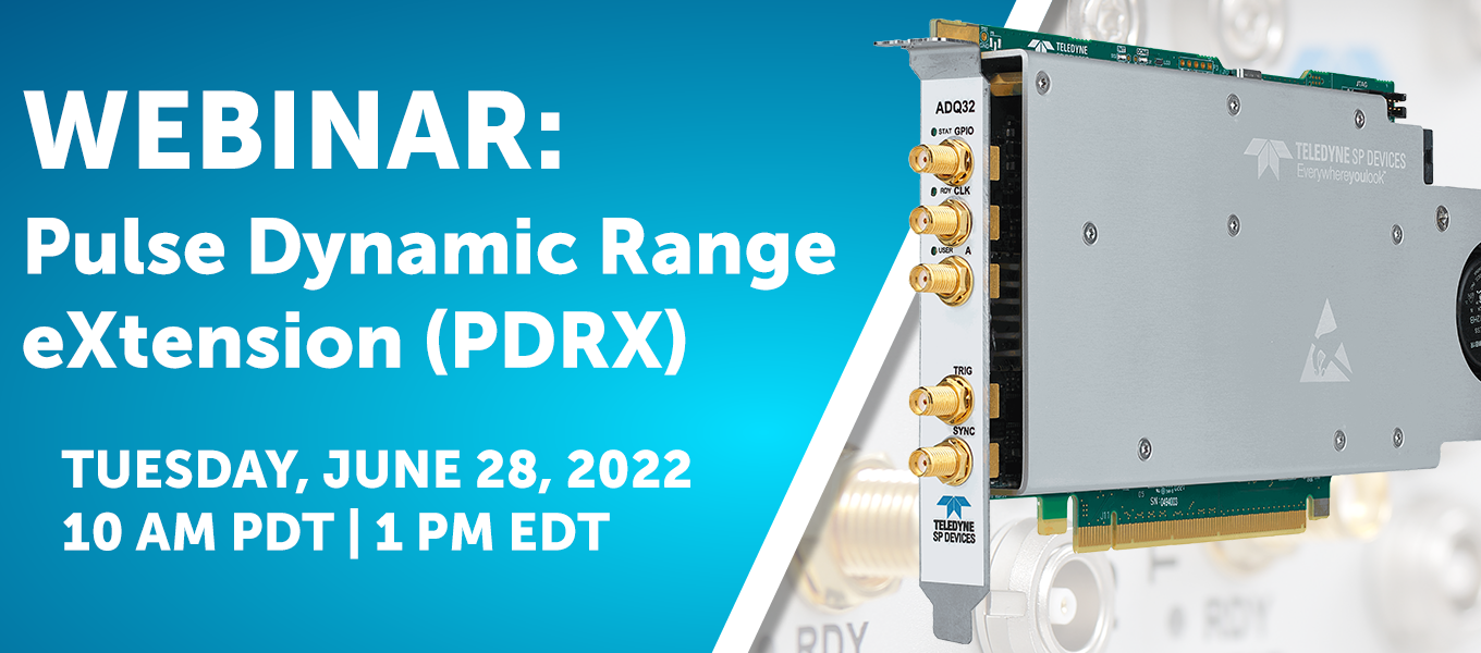 Newsletter - Webinar Improved Dynamic Range with PDRX